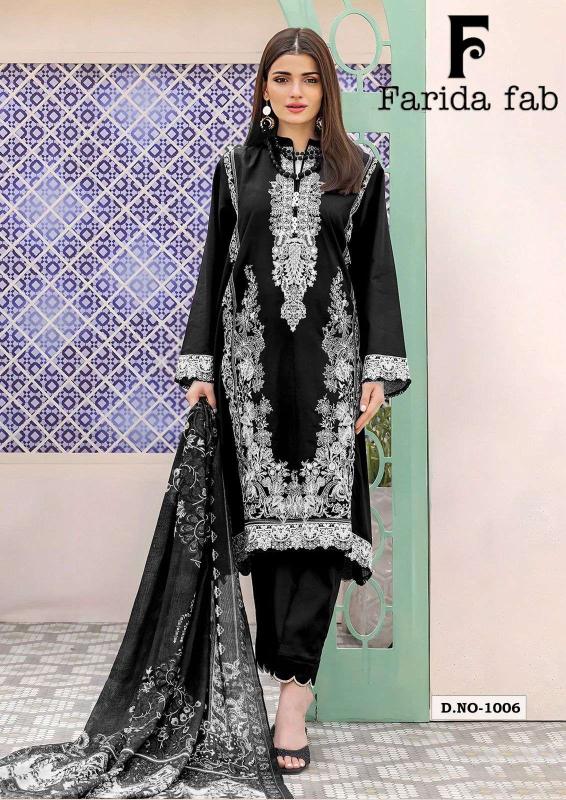 Farida fab black & white wholesale salwar suit market in kolkata 